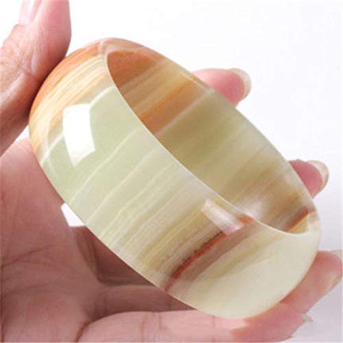 Bracelet de jade afghan naturel 60mm pour femme au design chinois chic