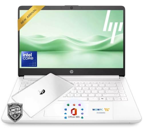 Image of HP 14 inch Everyday Laptop • Copilot AI • 2026 Edition • Intel Processor • 256GB SSD • Microsoft 365 • Windows 11 • Fast Charge and Long Battery Life • Thin & Portable • w /o Mouse