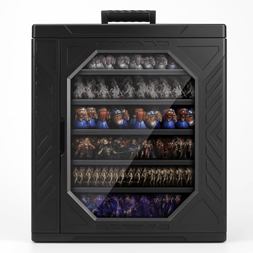YWJHMY Miniature Carrying Case, Display and Transport Action Figure Display case for Warhammer 40k. (rectangular)