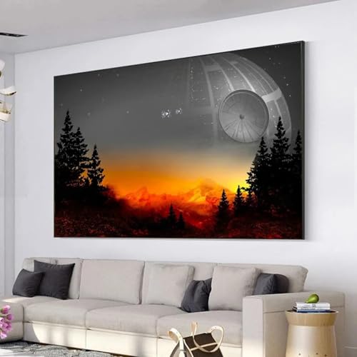 Peinture sur toile de montagnes pour salon et décoration murale de maison