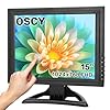 OSCY 15 Inch Capacitive Touchscreen Monitor,10 Ponits Touch LCD Monitor 1024×768 Resolution with Remote Control and HDMI/VGA Input,PC,POS,Retail,Restaurant,Bar