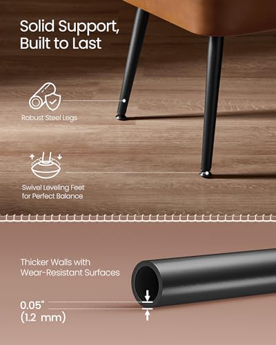 Image of VASAGLE Bench for Entryway, PU Leather, Steel Legs, Loads 660 lb