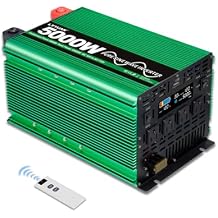 LVYUAN 5000 Watt Pure Sine Power Inverter 12V to 110V 120V DC to AC Converter with 4 AC Outlets, LCD Display, USB Charge Port, Remote Control for Home RV Vehicle Outdoor Camping Car Power Inverter