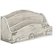 MyGift 3 Slot Vintage Postcard Design Beige Wood Home Countertop Mail Letter Holder, Wooden Office Desk Organizer, File Sorter, Bill Divider, Envelope Storage Bin