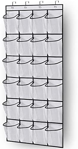 MXIAOXIA 24 Compartment Wall Mounted Sundries Shoe Organizer Fabric Closet Bag Storage Rack Mesh Pocket