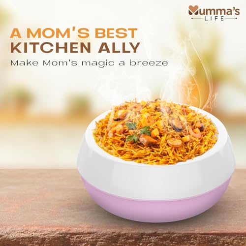 Image of Mumma's LIFE Insulated Casserole Hotpot /Chapati Box /Hot Case with Lid Thermoware Casserole (Pink, 1000ml X 2pcs)