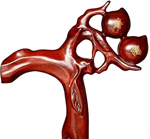 Bâton de marche en bois massif sculpté, cadeau idéal pour aînés