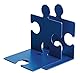 HAN CD-Ständer & Buchstütze Puzzle, standfester kombinierbarer Stehsammler in modernem Puzzle-Look, für CDs, Bücher & DVDs, 9212-14, blau