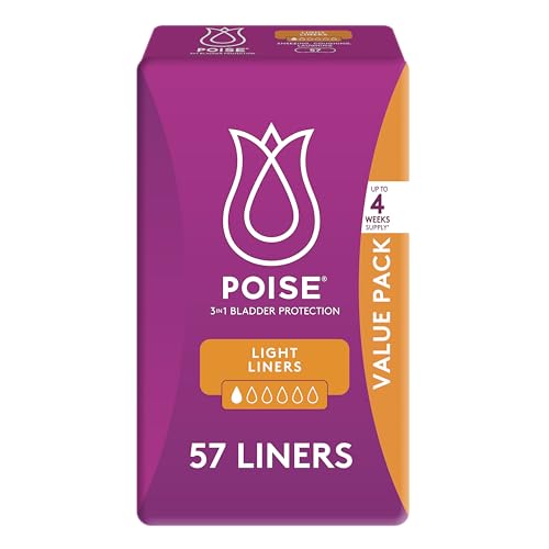 Poise Liners for Bladder Leaks Light 57 Count
