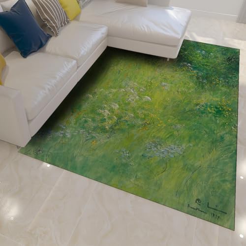 Tapis vert lavable à dossier antidérapant pour protéger votre sol