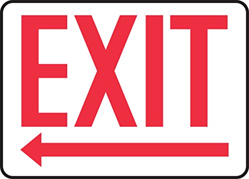 Panneau Exit flèche gauche pour orienter le public et éviter la confusion Accuform