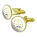 GRAPHICS & MORE Rhode Island State Flag Round Cufflink Set Gold Color