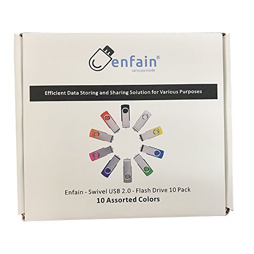 Enfain 4 GB USB 2.0 Flash-Laufwerke, mehrfarbig, 10 Stück, kleine Kapazität, Thumb Drives Memory Sticks für Nähmaschinen… – Bild 8