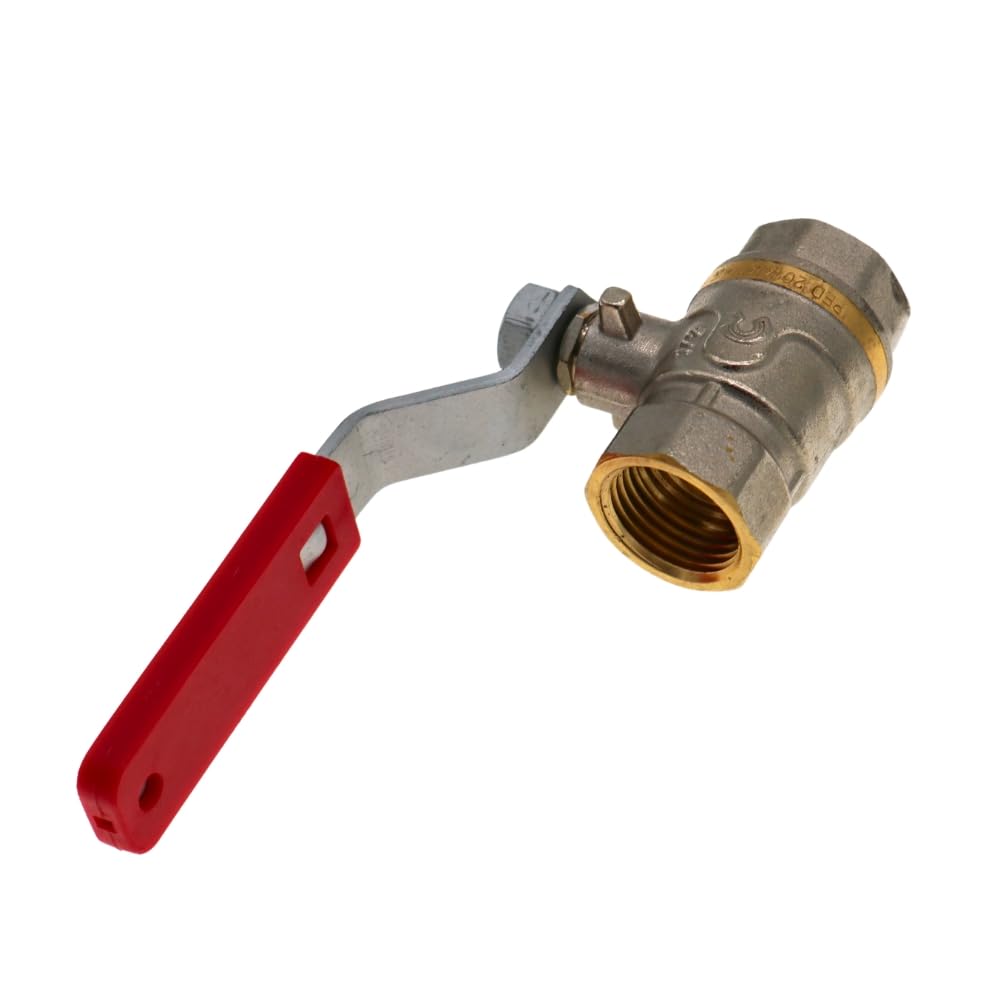 Valvola a sfera 4" IG/IG, con leva della finestra, con presa di tappo, guarnizione dinamica, rubinetto filettato interno, valvola a sfera in ottone potabile rosso