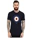 Ben Sherman Men's Short Sleeve Target Crew Neck T-Shirt, Navy, Medium