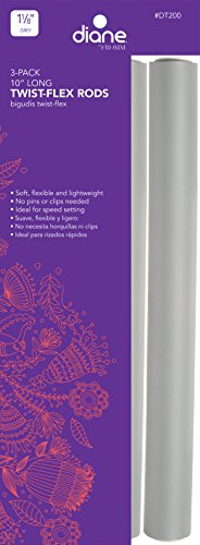 Diane Jumbo Twist-Flex Rod, Grey, 1 1/8 Inch
