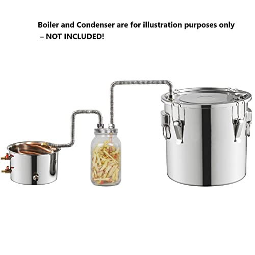 Image of Thumper Keg Kit 64 Oz Half Gallon Wide Mouth Mason Jar for Upgrade Shine Still Alcohol Distiller Whiskey Brandy Distillery Home Brewing