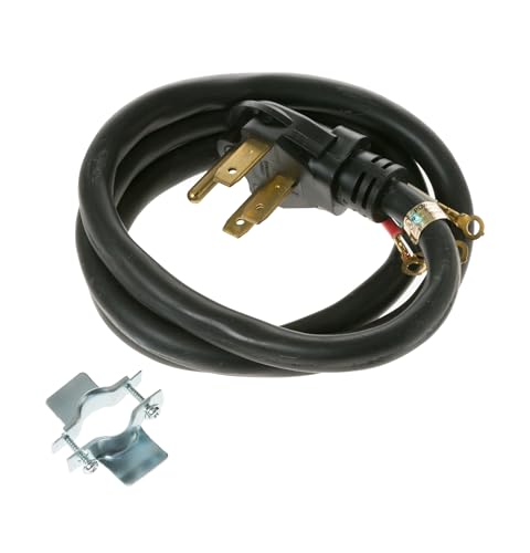 WX09X10038 GE Appliances 5' 40 Amp 4-Wire Range Cord, Heavy-Duty Electric Range Power Cord with Right-Angle Plug, UL Listed, 99.9% Pure Copper, Universal Fit