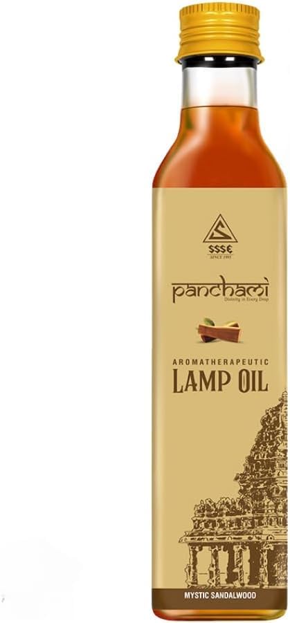 Miniatura 3 de Panchami Aceite de lámpara de sándalo místico aromaterapéutico, 33.8 fl oz|| 100% puro y natural || Aceite de lámpara para Pooja Diya || Aceite de