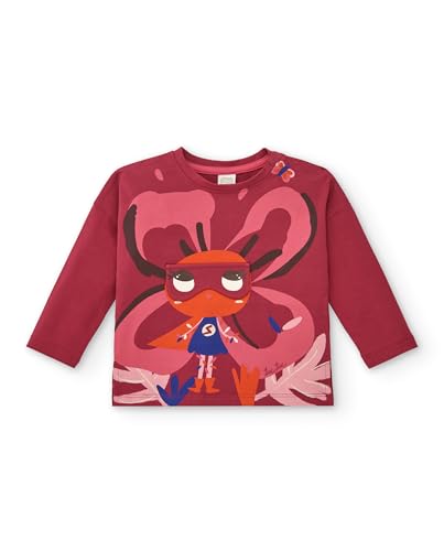 Tuc Tuc Camiseta para niña en Rojo con Estampado de superhéroe colección Super Natural (Talla 4 años)