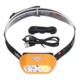 WIHFHGZ Lámpara Frontal LED Recargable USB, 300lm, COB y XPE, 6 Modos con Sensor de Movimiento - Alta Brillantez, Batería Integrada, Ideal para Outdoor y Emergencias