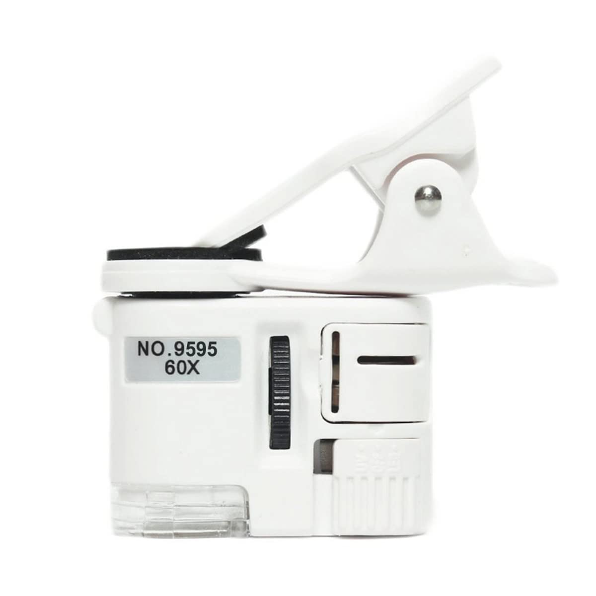 Microscope Universal Clip Microscope 60X LED Jewelry Magnifying Glass Focusing Adjusted Pocket Microscope