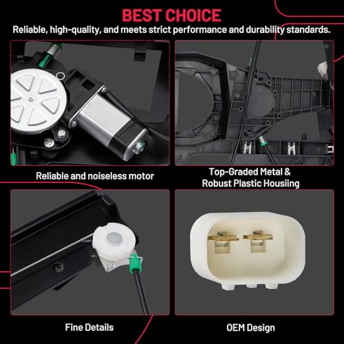 Image of BDFHYK 748-598 Power Window Regulator with Motor Front Right, Compatible with 2007-2017 Ford Expedition; Compatible with 2007-2017 Lincoln Navigator