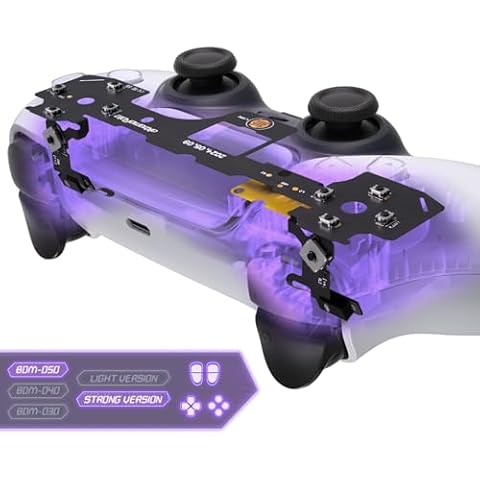 eXtremeRate Strong Version Whole Clicky Kit V2 for PS5 Controller BDM-050 Shoulder Face Buttons, Micro Switch L2R2 Clicky Hair Trigger Kit and Tactile L1R1 Face Buttons Mouse Click for PS5 Controller Cover