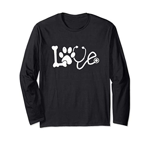 LOVE Veterinary Medicine | Cute Veterinarian Doctor Gift Manga Larga