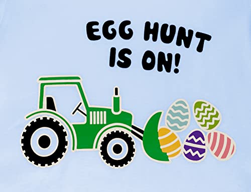 Toddler Baby Boys T-Shirt Easter Bunny Outfits Shirt Eggs Tractor Tops Short Sleeve Hoppy Easter Tees 3T #TOP3