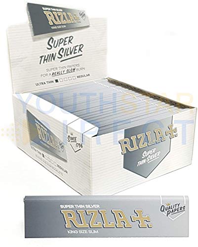Rizla King Size argent feuilles à rouler le lot de 30 carnets fins
