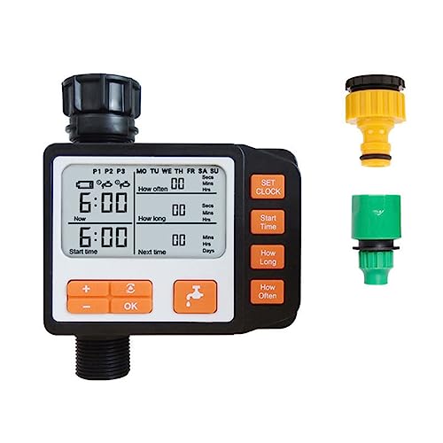 Temporizador de Riego de Riego AutomáTico Controlador de JardíN Programable para Exteriores Pantalla Grande Digital a Prueba de Agua