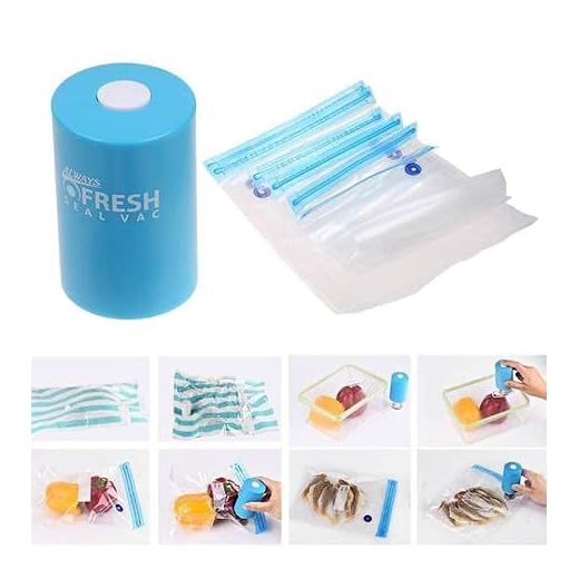 Mini Seladora A Vácuo Always Fresh + 6 Sacos Reutilizáveis