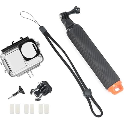 Fotoleey Dive Case & Floating Hand Grip for DJI Osmo Action 5, Action 4 & Action 3 - Waterproof Protection & Enhanced Stability for Underwater Adventures Cover