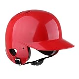 Tubayia Professional Baseball Softball Sicherheit Helm Cap Schutzhelm für Kopfschutz (Rot)