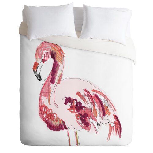 Funda de edredón Queen Casey Rogers Flamingo 1 de microfibra suave 3