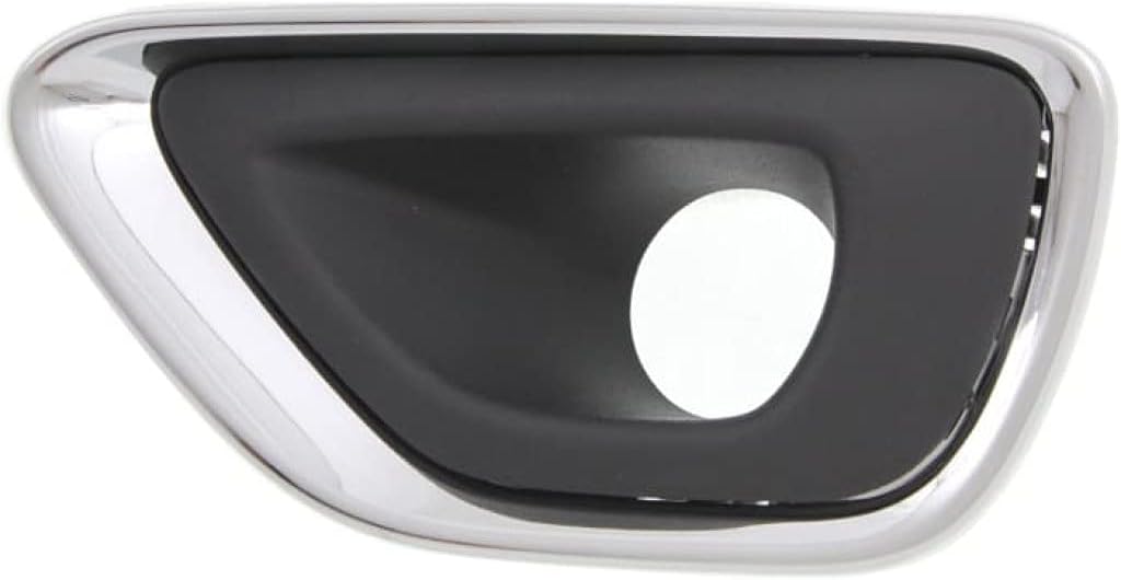For Jeep Grand-Cherokee Fog Light Trim 2014 2015 2016 Driver & Passenger Side Pair/Set | Black & Chrome | w/Chrome Trim | DOT/SAE | CH1038147 + CH1039147