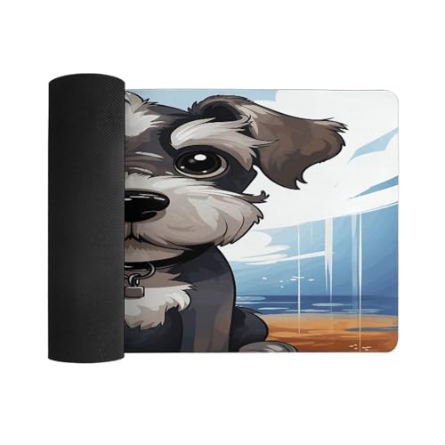 Adorable Schnauzer Desk Pad con base antideslizante 30x60 cm miniatura 3