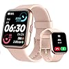 Montre Connectée Femme, 1,85" Homme Smartwatch pour Samsung iPhone Android, Alexa intégrée 3ATM 100+ Modes Sportifs Moniteur de SpO2/Sommeil/Fréquence Cardiaque/Podometre/Calories Rose