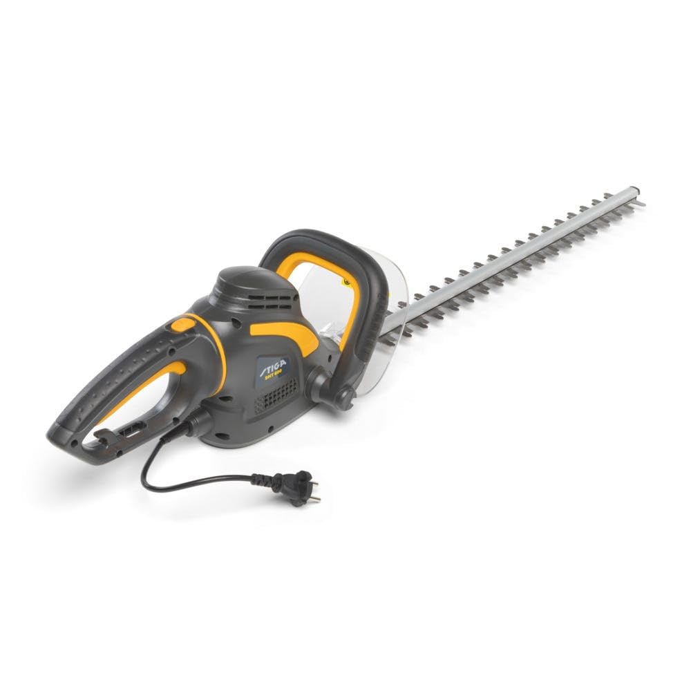 STIGA SHT 600 Tagliasiepi Elettrico - 600 W, Lama 61 cm a Doppia Azione, Impugnatura Rotante 180°, 2400 SPM, Leggero ed Ergonomico
