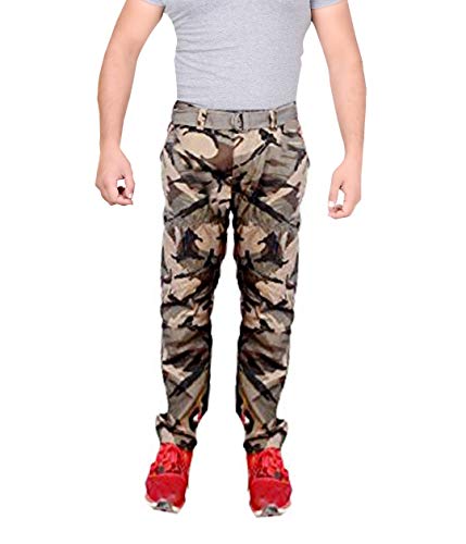 Devil Prime Men's Cotton Slim fit Cargo Trouser Pant 6 Pocket (Ar...
