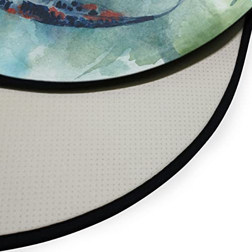 Tappeto giapponese Koi Carpa Acquerello Area tonda...