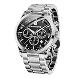 MONTRE DE HAUTE QUALITÉ : Les montres BENYAR pour hommes sont équipées d'un mouvement à quartz de haute qualité, ce qui rend l'erreur plus petite et plus précise pour garder l'heure. Le cadran et le boîtier sont fabriqués en verre solide et en acier inoxydable de haute qualité, qui sont durables et résistants aux chocs. Cette montre pour homme est également dotée d'une fonction calendrier et d'une fonction chronographe qui affiche la date dans le coin inférieur droit.