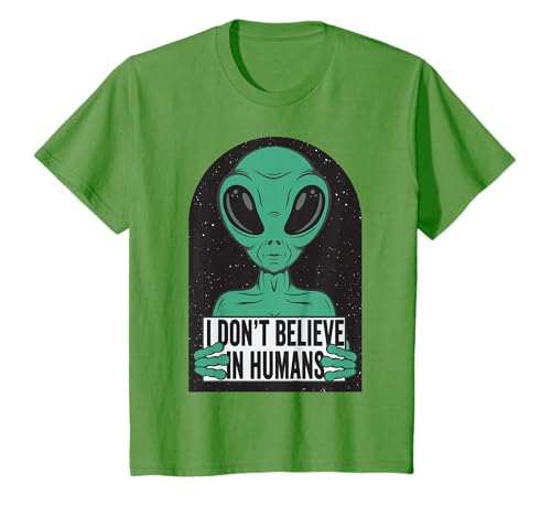 Lustiges Alien-Ufo-Design im Vintage-Stil – I Don't Believe in Humans T-Shirt