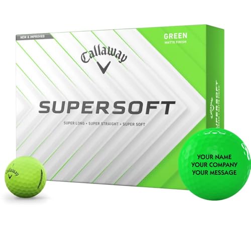 Callaway Golf Supersoft Matte Green Personalized Golf Balls - 2025