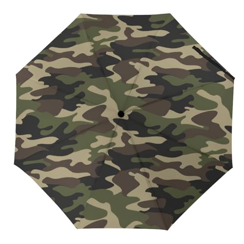 Parapluie pliant automatique résistant vent pluie imprimé camouflage