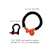 QIQU Synthetic Soft Shackle for Boating ATV UTV SUV 4X4 Truck Recovery Together with Recovery Rope 1 Pack (5/16'', Orange)