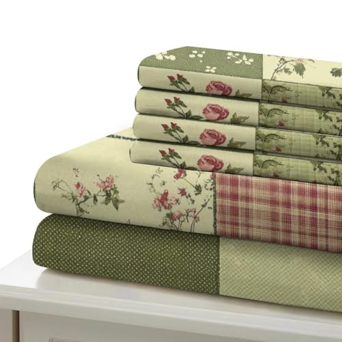 Housse de couette fleurs vintage 3D microfibre de qualité supérieure - 7