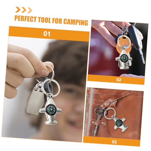 Brújulas portátiles para camping 4 piezas mini llavero miniatura 3