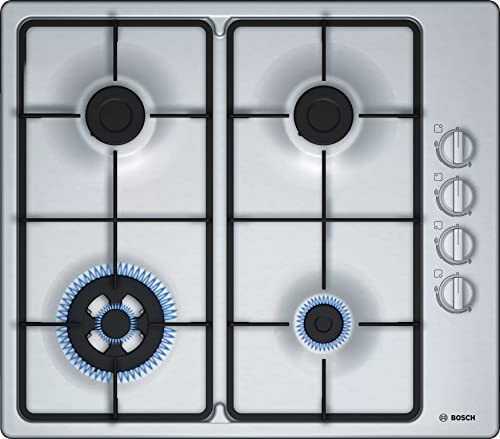 Bosch Built in Stainless Steel 4 Burner Auto Ignition 60 cm Italian Double Ring Burners (PBH6C5B60I)